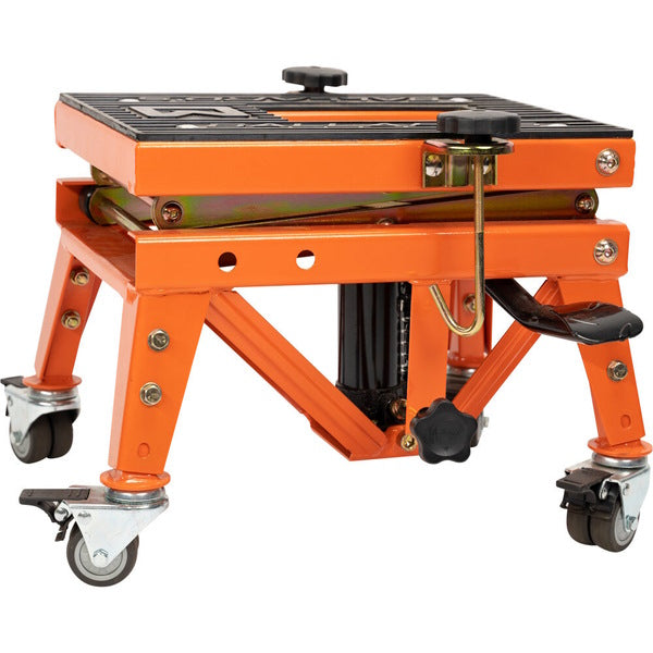 Stand Hydraulic Scissor Lift With Wheels (Orange) Scooter Bro's